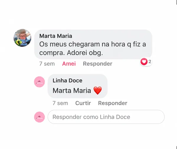 Comentário de cliente