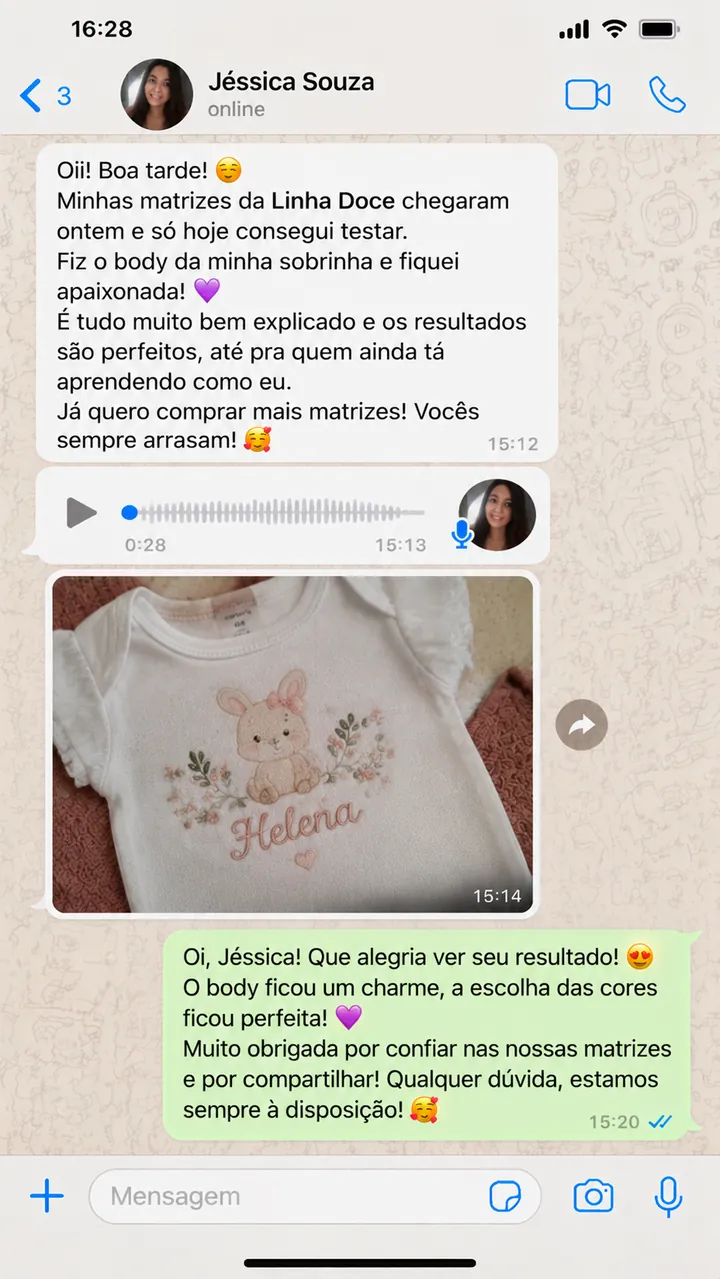 Print de WhatsApp de cliente